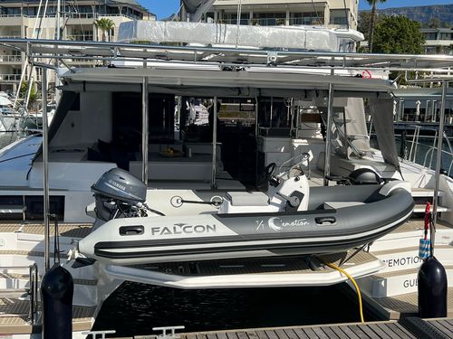 Embarcación neumática fueraborda - 390YT - Falcon Inflatables - gasolina / RHIB / con consola central