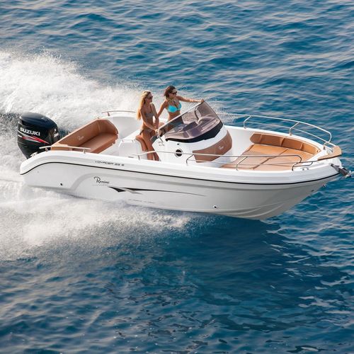 Barco open fueraborda - VOYAGER 23 S - Ranieri International - con consola central / de esquí acuático / 8 personas máx.