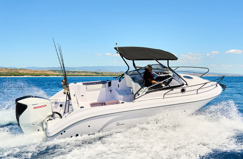 Barco open fueraborda - Predator 222 - Ranieri International - con consola central / de pesca / 8 personas máx.