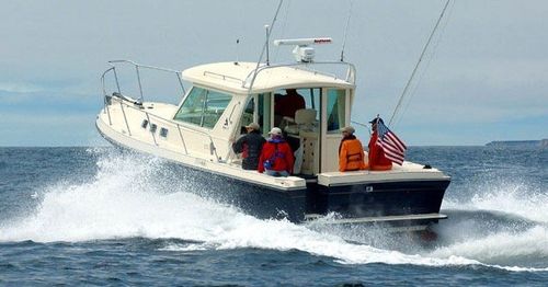 Barco cabinado intraborda - 31 TOURNAMENT EXPRESS - Albin Marine - diésel / con caseta de timón / de pesca deportiva