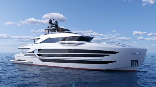 Superyate de crucero - FD130 - Horizon - con fly cerrado / raised pilothouse / con 9 camarotes