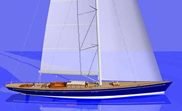 Superyate de vela de lujo de crucero - FRERS 150' - Derecktor - con popa abierta / sloop