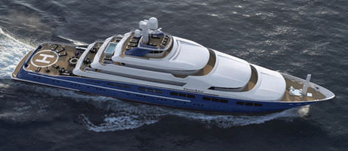 Megayate de crucero - 86 M - Derecktor - raised pilothouse / con helipuerto / con cubierta de popa multifunción