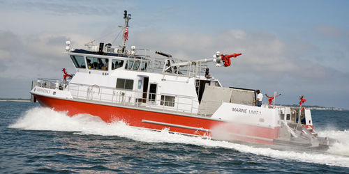Barco profesional barco de bomberos - 20 M - Derecktor - hidrojet intraborda / de aluminio