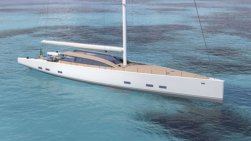 Superyate de vela de lujo de crucero - wind130 - Wally - con 4 camarotes / con popa abierta / de carbono