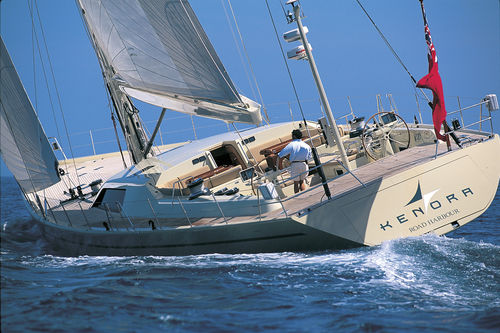 Superyate de vela de lujo de crucero - KENORA - Pendennis - con deck saloon / de carbono / sloop