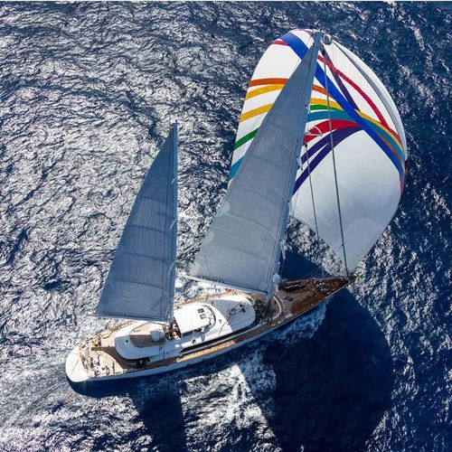 Superyate de vela de lujo de crucero - ROSEHEARTY - Perini Navi - con 5 camarotes / con caseta de timón / de aluminio