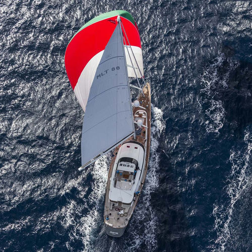 Superyate de vela de lujo de crucero - SERENDIPITI I - Perini Navi - de regata / con caseta de timón / de aluminio