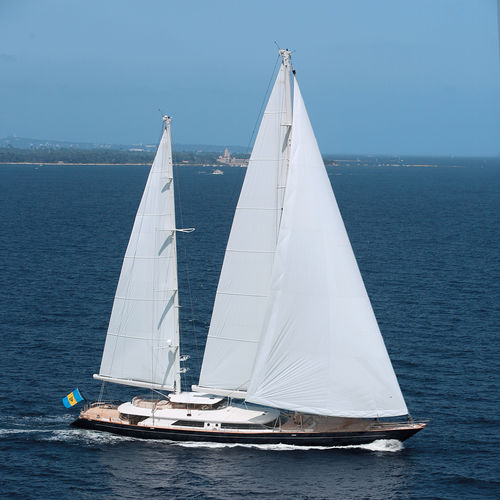Superyate de vela de lujo de crucero - CAOZ 14 - Perini Navi - con 5 camarotes / con deck saloon / de aluminio