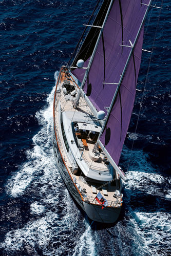 Superyate de vela de lujo de crucero - BARACUDA - Perini Navi - con 5 camarotes / con popa abierta / de aluminio