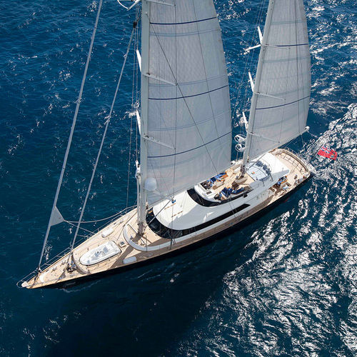 Superyate de vela de lujo de crucero - VICTORIA A - Perini Navi - con deck saloon / de aluminio / queche