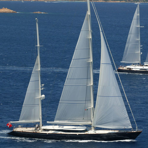 Superyate de vela de lujo de crucero - BURRASCA - Perini Navi - con fly / de aluminio / queche