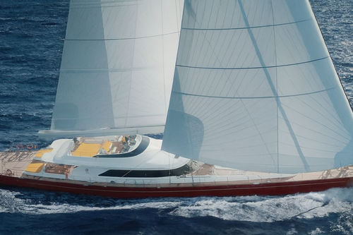 Superyate de vela de lujo de crucero - MARE NOSTRUM - Perini Navi - de crucero oceánico / con fly / de acero