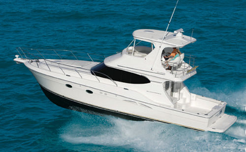 Barco cabinado intraborda - 45  - Silverton - diésel / bimotor / con fly