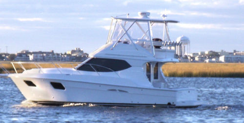 Barco cabinado intraborda - 36  - Silverton - diésel / con fly / de pesca deportiva