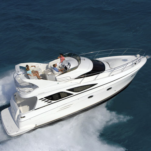 Barco cabinado POD IPS - 43 Bridge - Silverton - bimotor / con fly / de deporte
