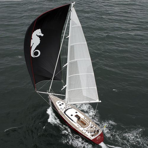 Yate de vela de crucero - ARMONIA - Warwick Yacht Design - con deck saloon / con bauprés / con doble rueda de timón