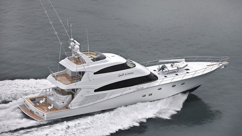 Superyate de pesca deportiva - AL DUHAIL - Warwick Yacht Design - con fly / de desplazamiento / de composite