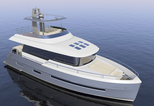Yate a motor de crucero - GULF - Warwick Yacht Design - con fly / con 3 camarotes / de desplazamiento