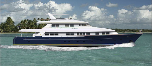 Superyate de crucero - W 140 - Warwick Yacht Design - raised pilothouse / con 4 camarotes / de desplazamiento
