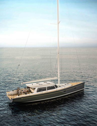 Yate de vela de crucero - SOU’WESTER 53 - Hinckley - con 2 camarotes / con popa abierta / con doble rueda de timón