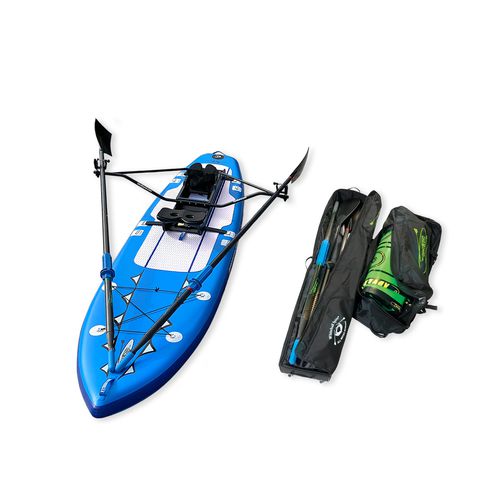 Tabla de SUP hinchable -  Fitness Row 12′ Combo Package (Blue) - Whitehall Rowing & Sail - allround / para yoga / para adulto