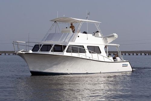 Barco cabinado intraborda - 46'  - Newton Boats - con fly / de pesca deportiva