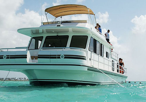 Barco casa intraborda - 47' Sport Series - Gibson Boats - fluvial