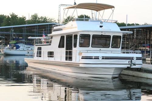 Barco casa intraborda - 47' Classic - Gibson Boats - fluvial