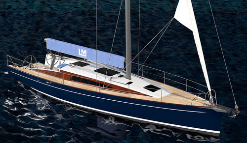 Velero de regata y crucero - LM46  - Lyman Morse - con 2 camarotes / con bauprés / con doble rueda de timón