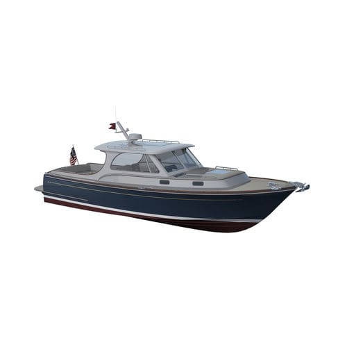Barco cabinado intraborda - HOOD 35 LM - Lyman Morse - bimotor / con hard-top / con 1 camarote