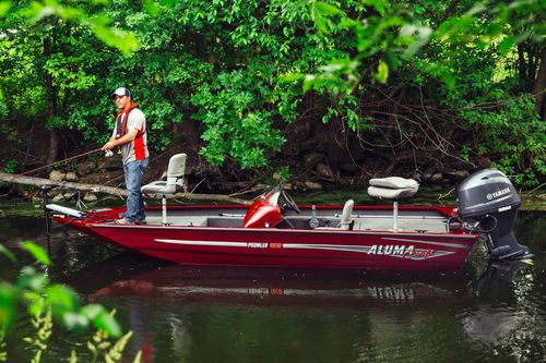 Bass boat fueraborda - PROWLER 165 - Alumacraft - con consola lateral / de pesca deportiva / de aluminio
