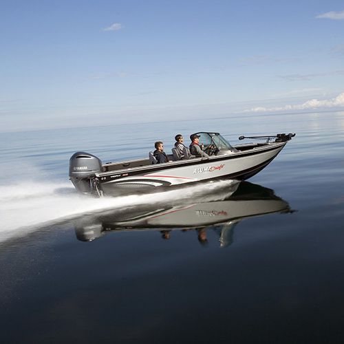 Bay boat fueraborda - TROPHY 205 - Alumacraft - con doble consola / de pesca deportiva / de aluminio