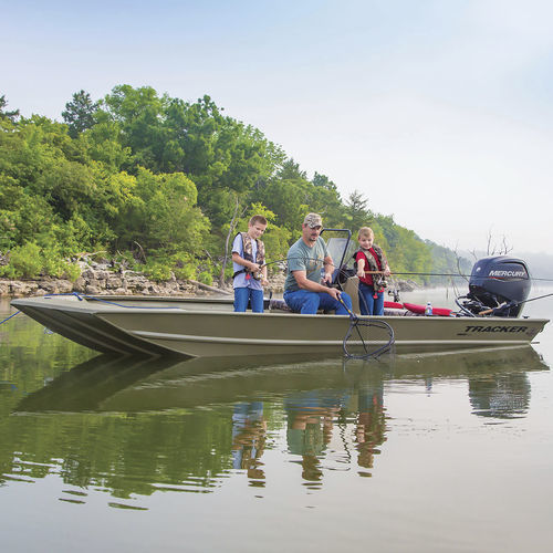 Jon boat fueraborda - GRIZZLY® 1860 CC - Fisher - con consola central / open / de pesca deportiva