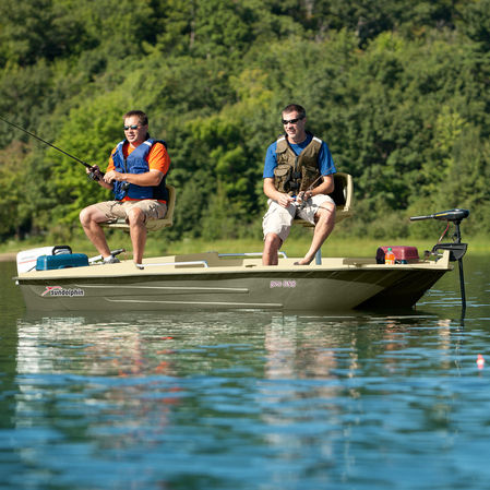 Bote fueraborda - PRO 120 - KL Outdoor - eléctrico / de pesca deportiva / de aluminio