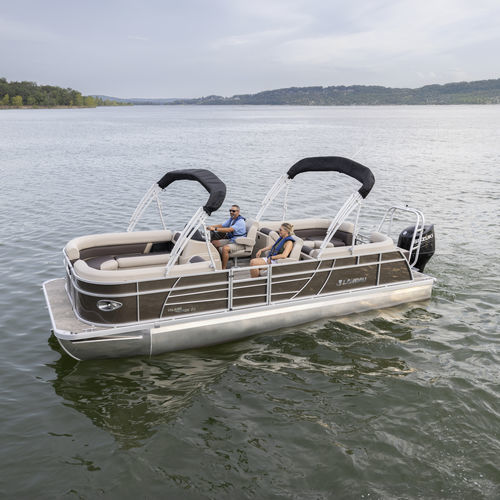 Barco pontón fueraborda - Island Breeze 23C Sport Rear - Landau Boats - open / con consola lateral / de pesca