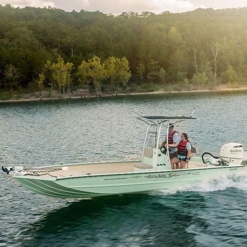 Jon boat fueraborda - Big Daddy - SeaArk Boats - open / con consola central / de pesca deportiva