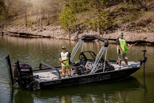 Jon boat fueraborda - ProCat 200 - SeaArk Boats - open / con doble consola / de pesca deportiva