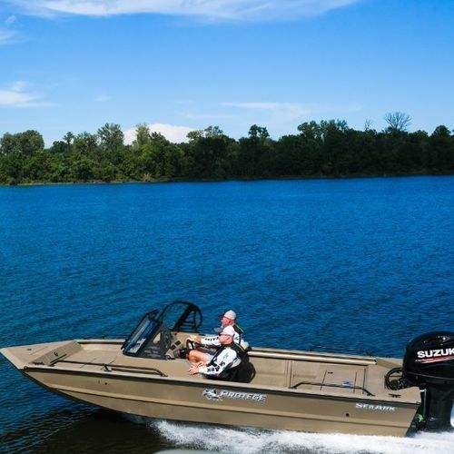 Jon boat fueraborda - Protege - SeaArk Boats - open / con doble consola / para la pesca