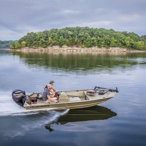 Jon boat fueraborda - GRIZZLY® 1648 SC - Tracker - con consola lateral / de pesca deportiva / de aluminio