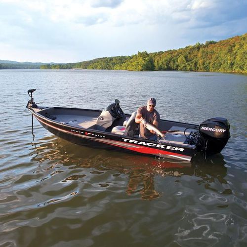 Bay boat fueraborda - Super Guide™ V-16 SC - Tracker - con consola lateral / de pesca deportiva / de aluminio