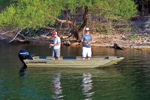 Jon boat fueraborda - GRIZZLY® 1648 - Tracker - de pesca deportiva / de aluminio / 4 personas máx.