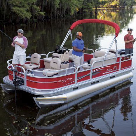 Barco pontón fueraborda - BASS BUGGY® 18 DLX - Sun Tracker - de pesca deportiva / 8 personas máx.
