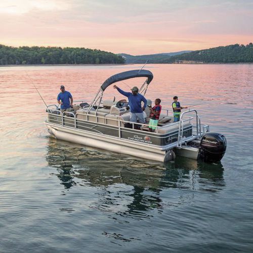 Barco pontón fueraborda - FISHIN' BARGE® 20 DLX - Sun Tracker - de pesca deportiva / 10 personas máx.