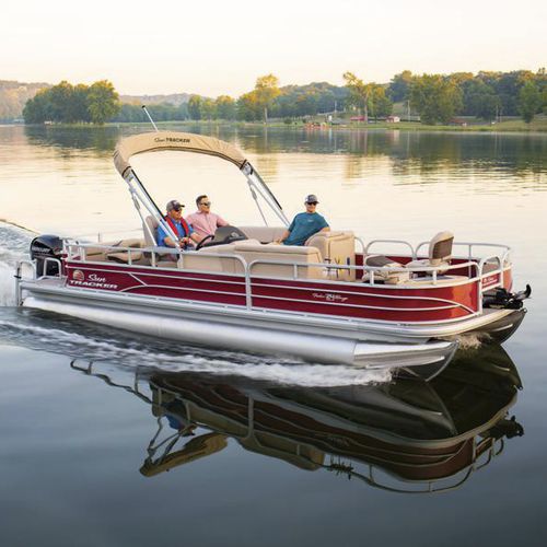 Barco pontón fueraborda - FISHIN' BARGE® 24 DLX - Sun Tracker - de pesca deportiva / 12 personas máx.