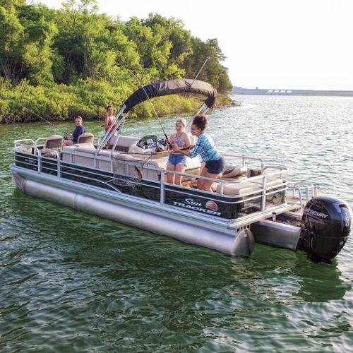 Barco pontón fueraborda - FISHIN' BARGE® 24 XP3 - Sun Tracker - tri-tube / de pesca deportiva / 12 personas máx.