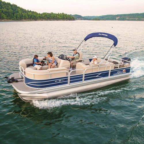 Barco pontón fueraborda - SportFish™ 22 DLX - Sun Tracker - tri-tube / de pesca deportiva / 10 personas máx.