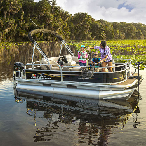 Barco pontón fueraborda - BASS BUGGY® 16 XL SELECT - Sun Tracker - open / con consola lateral / de crucero