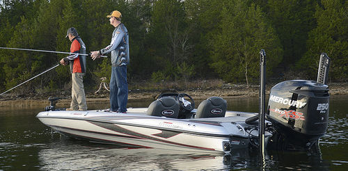Bass boat fueraborda - 21 TRX PATRIOT - Triton Boats - con consola lateral / de pesca deportiva