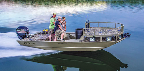 Jon boat fueraborda - 2072 MVX CC  - Triton Boats - con consola central / de pesca deportiva / de aluminio